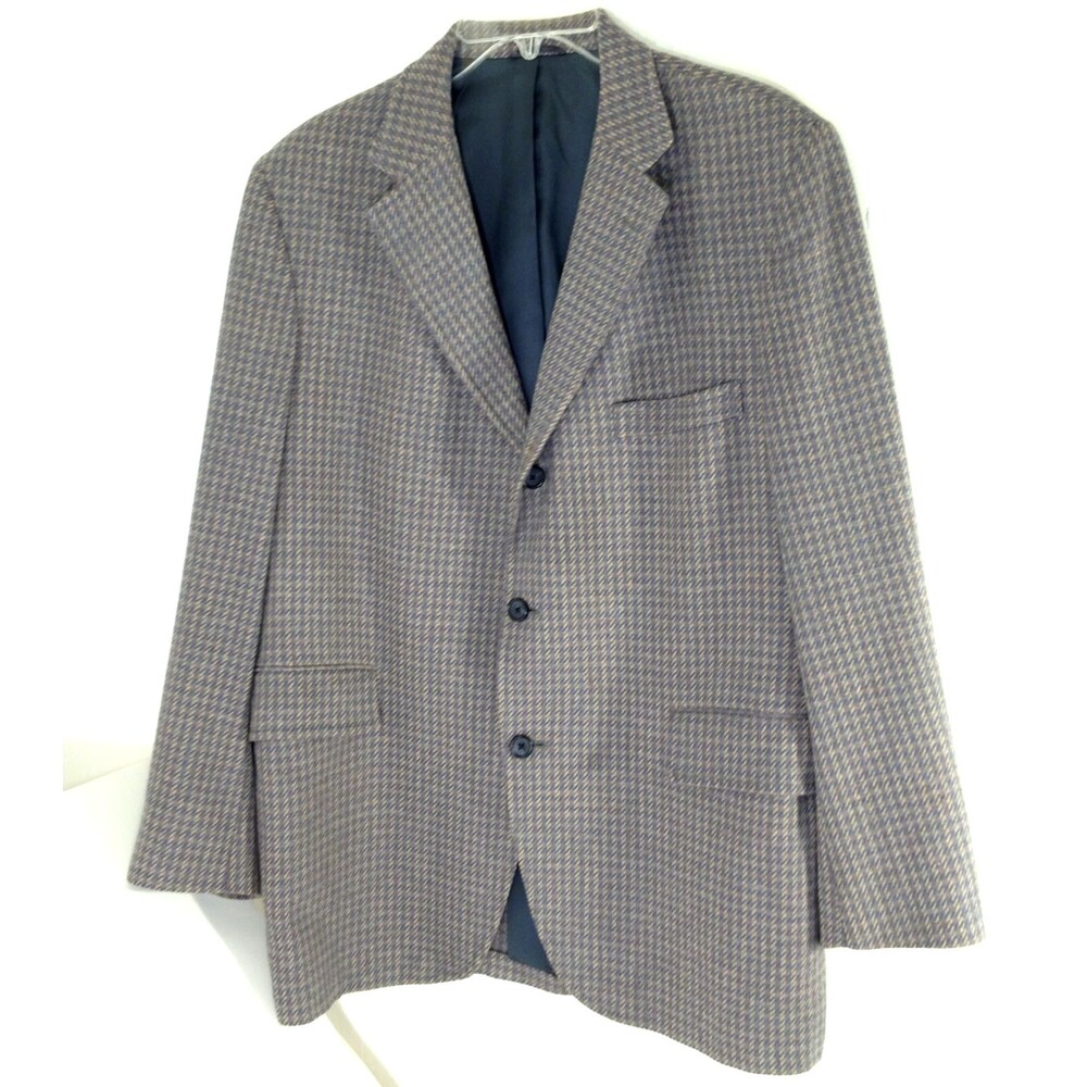 Vintage ACTWU Sport Jacket Wool Feel Suit Coat Blazer USA Made Size L